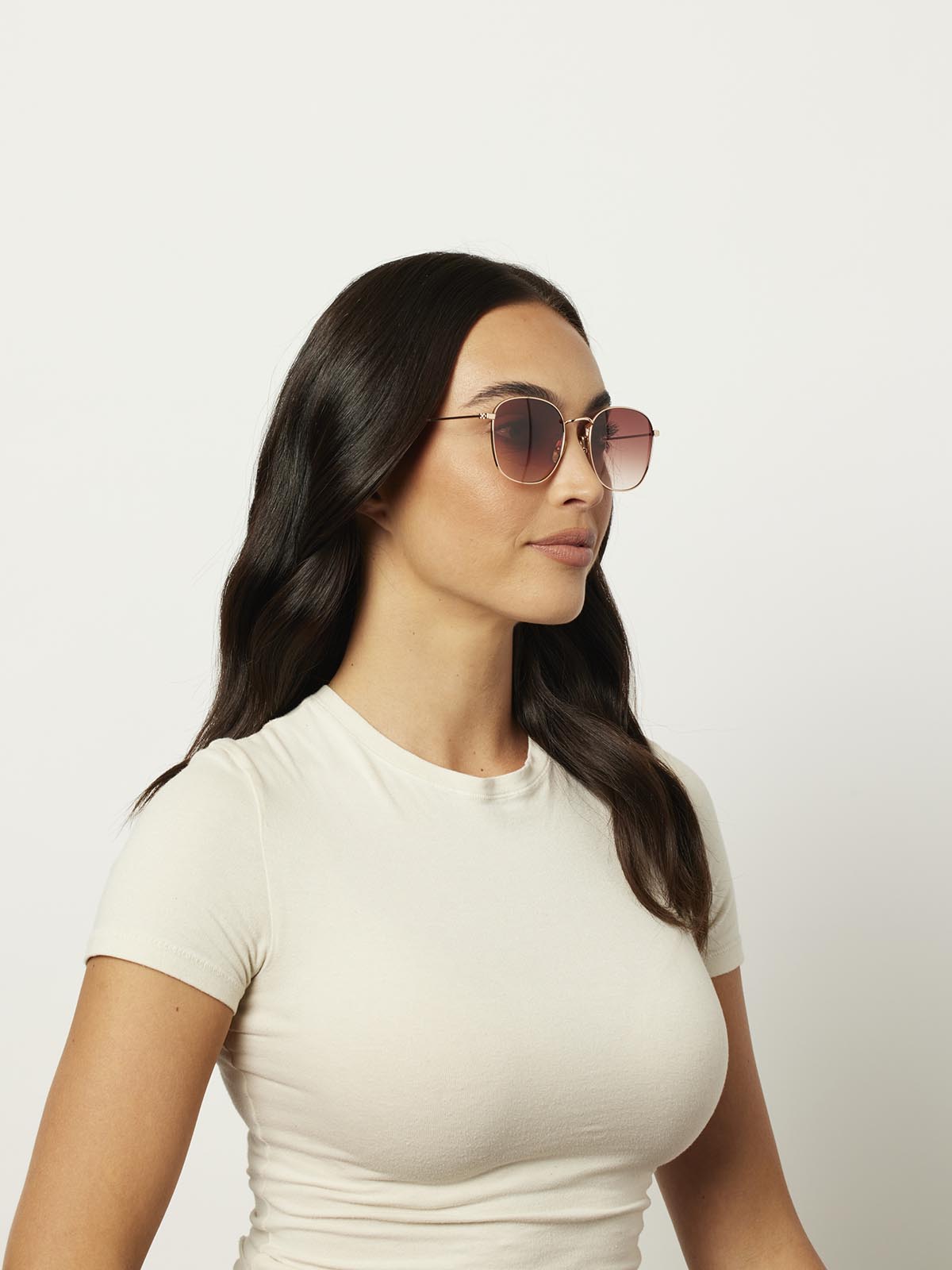 DIFF Eyewear Axel Sunglasses Rose Gold & Dusk Gradient