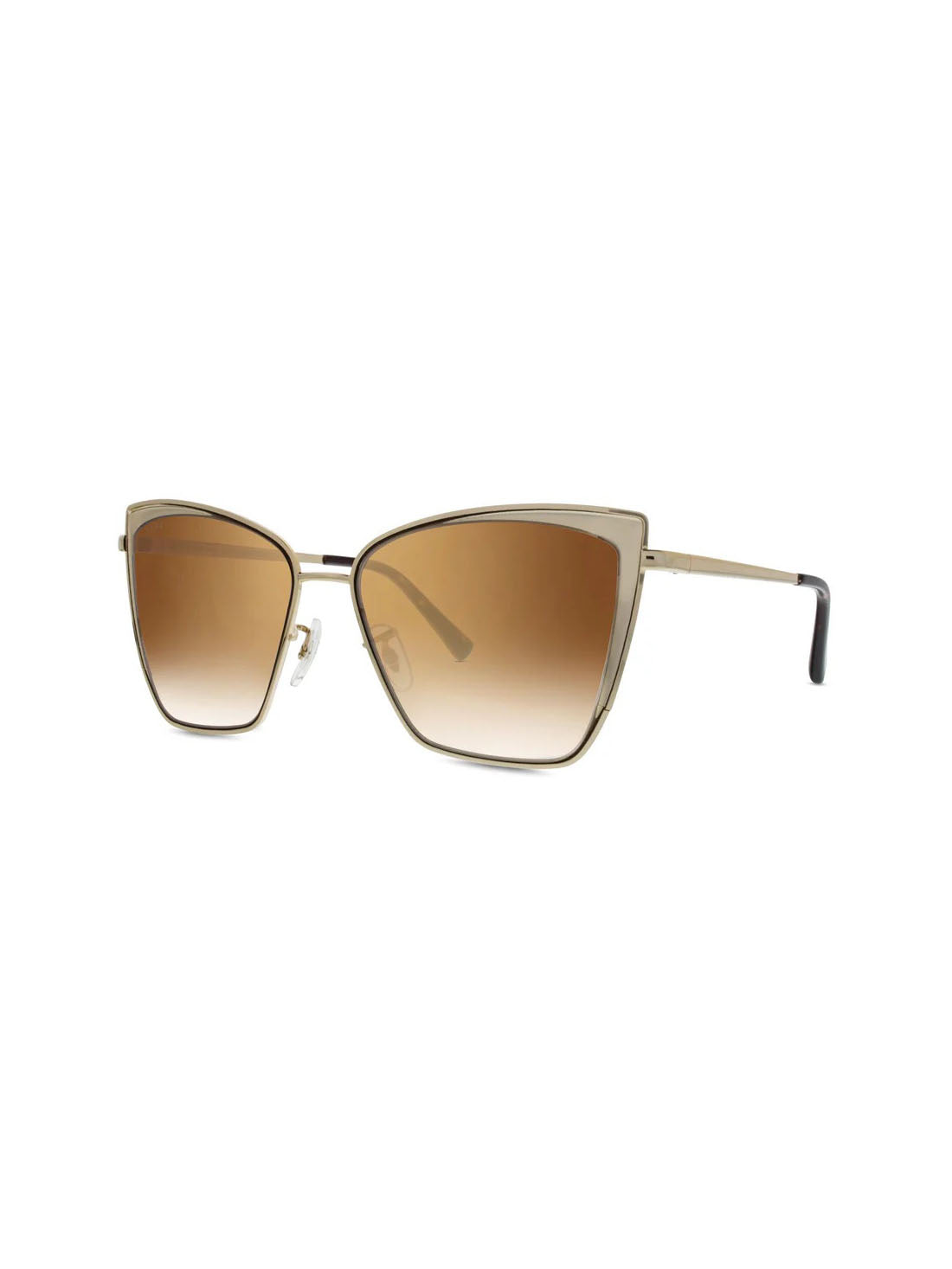 DIFF Eyewear Becky Sunglasses in Gold Flash Brown Gradient
