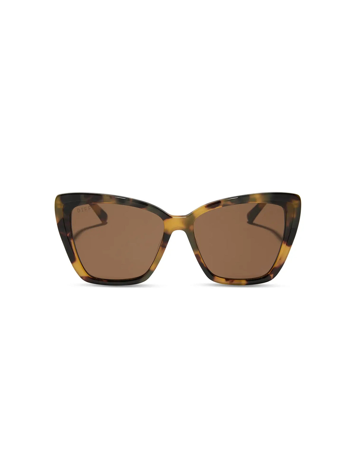 DIFF Eyewear Becky II Sunglasses Brown Kombu & Brown Polarized