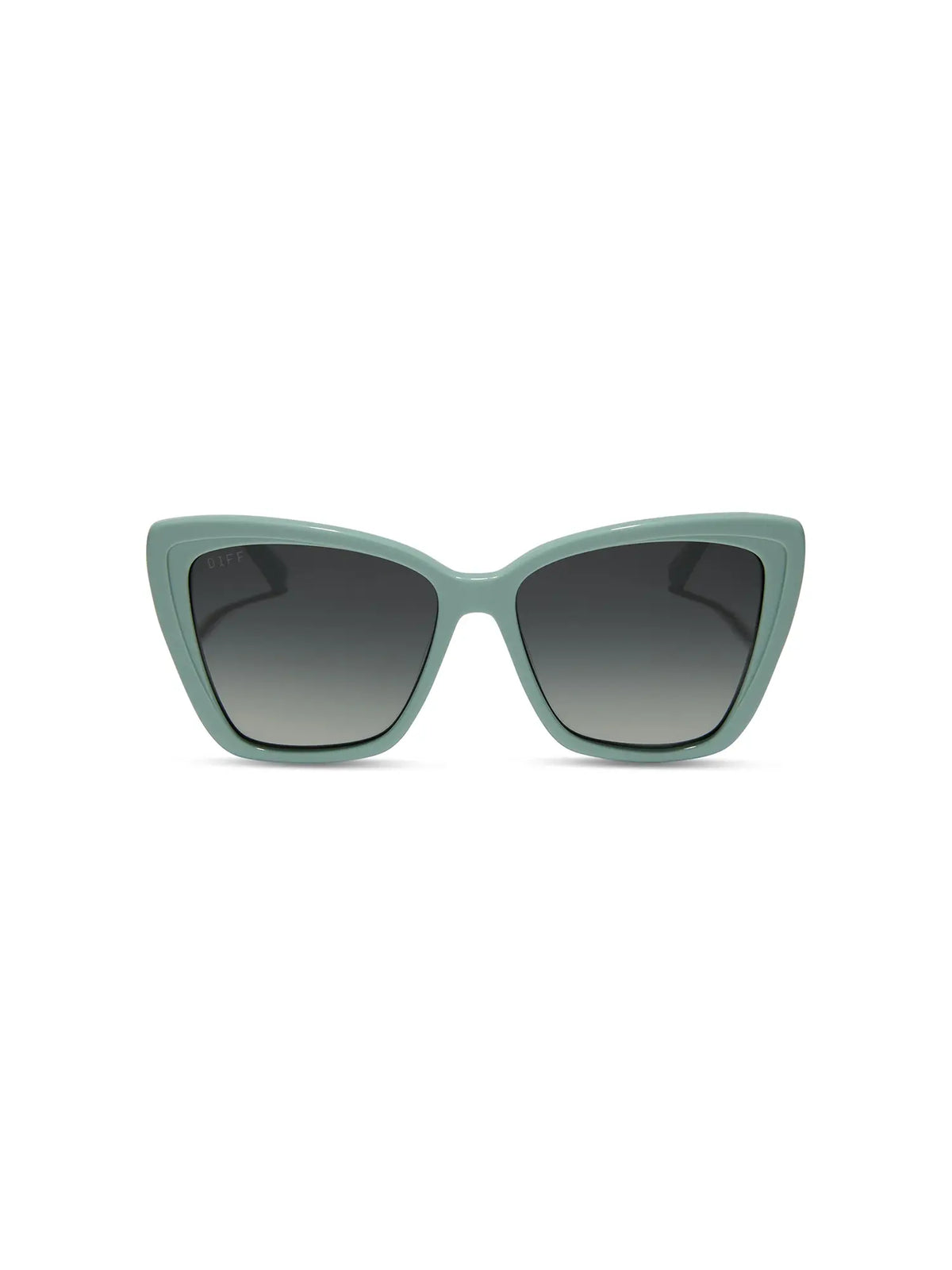 DIFF Eyewear Becky II Sunglasses: Steel Teal & Grey Gradient