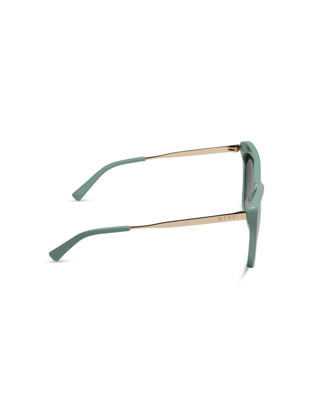 DIFF Eyewear Becky II Sunglasses: Steel Teal & Grey Gradient