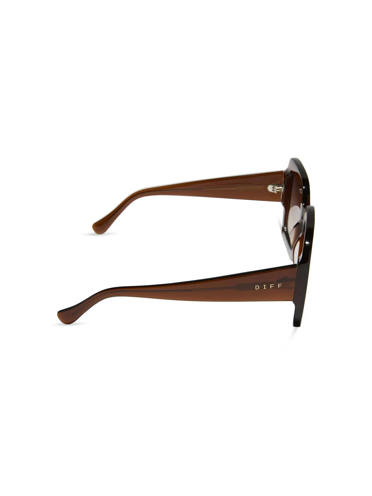 DIFF Eyewear Charise Sunglasses: Whiskey & Brown Gradient Polarized