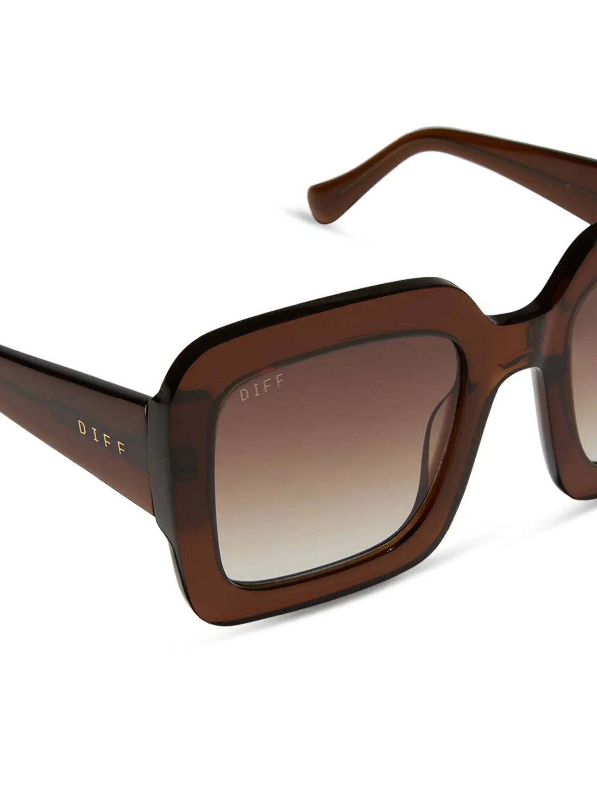 DIFF Eyewear Charise Sunglasses: Whiskey & Brown Gradient Polarized