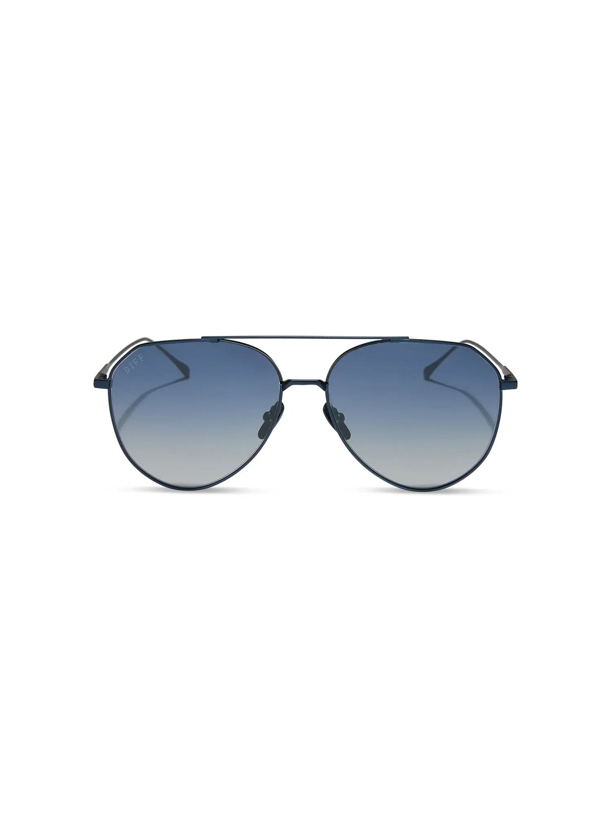 DIFF Eyewear Dash Sunglasses: Deep Navy Metal & Aegean Blue Flash