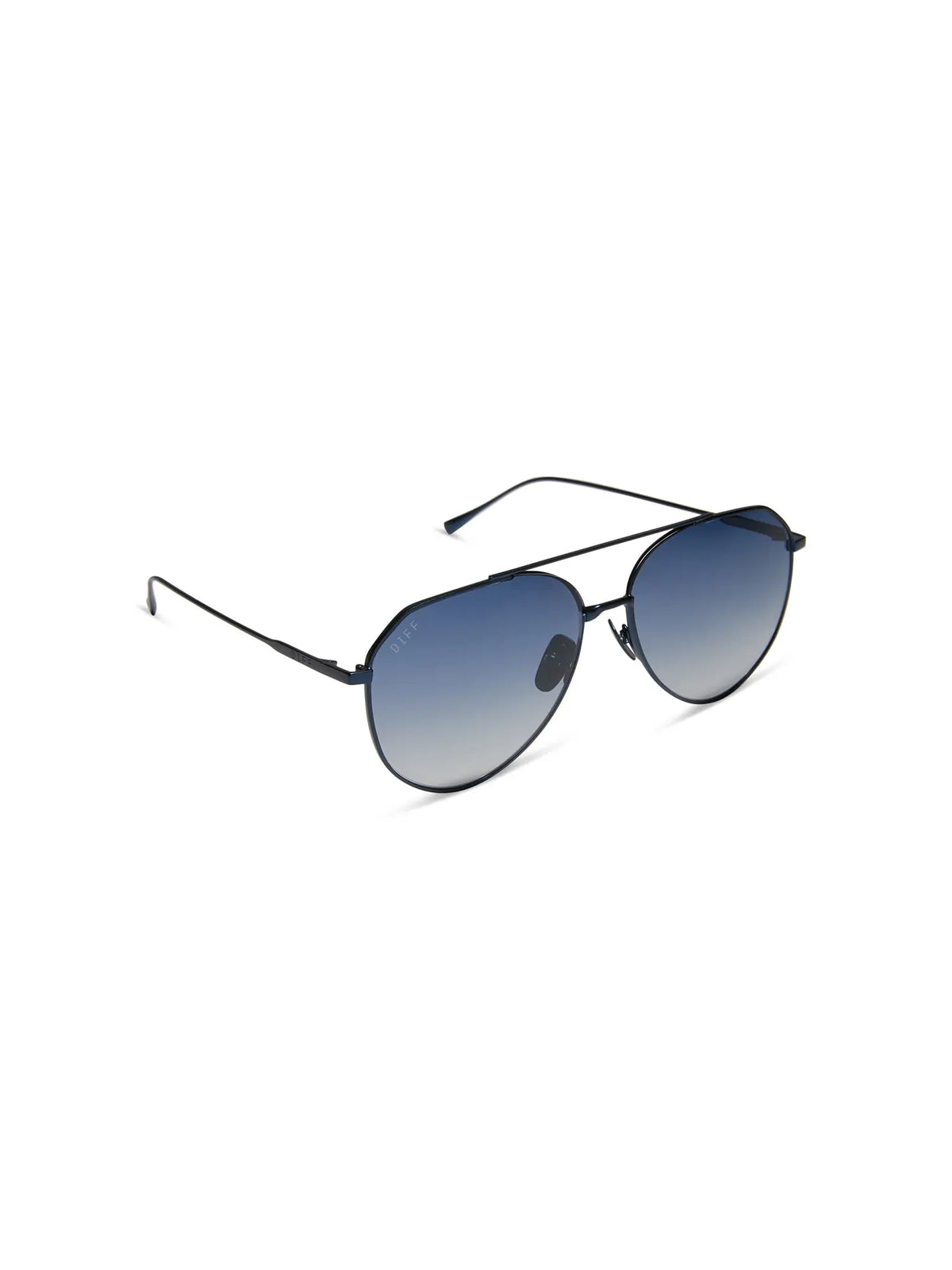 DIFF Eyewear Dash Sunglasses: Deep Navy Metal & Aegean Blue Flash