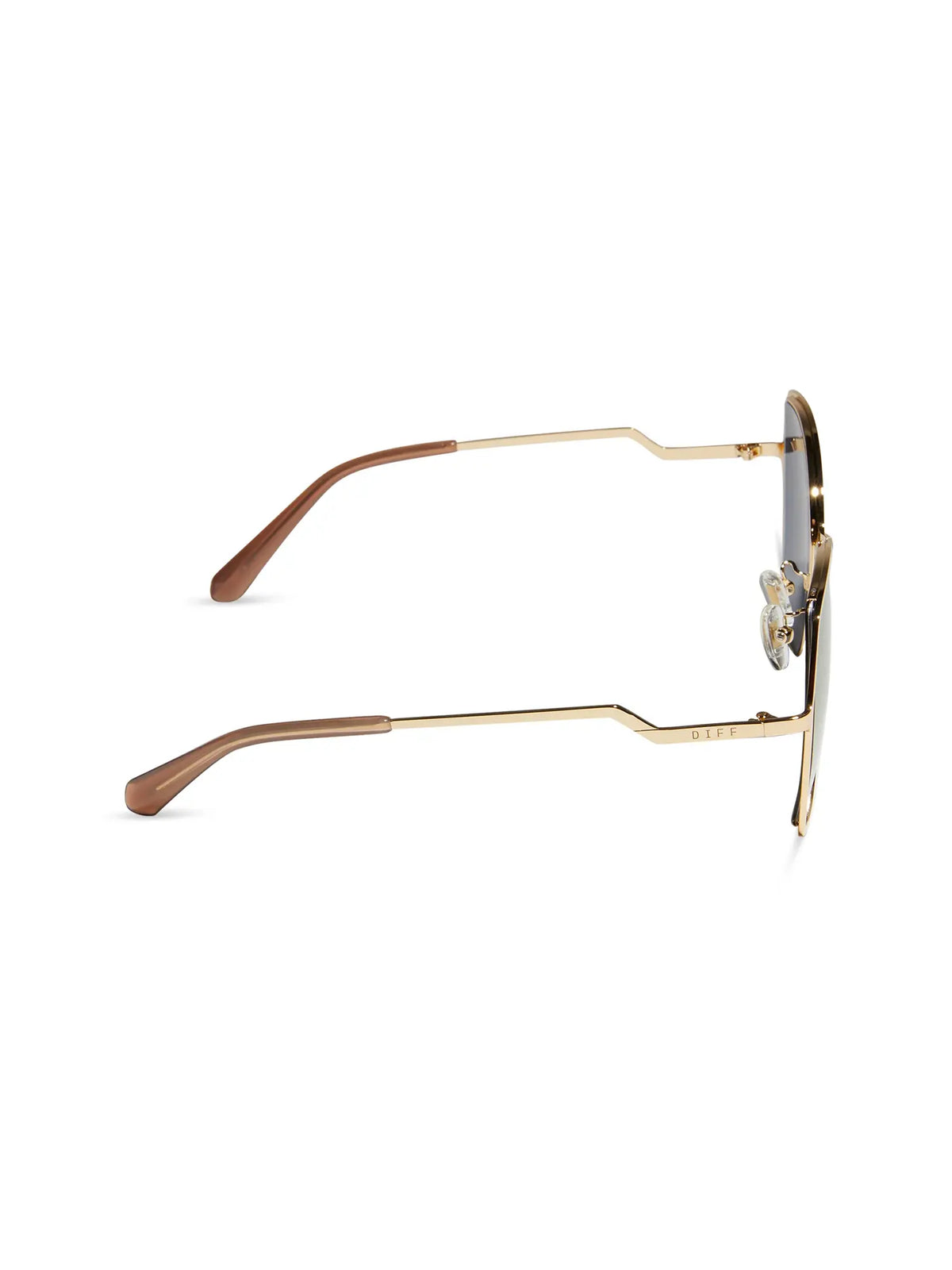 DIFF Eyewear Donna III Sunglasses in Gold Gold Mirror Polarized