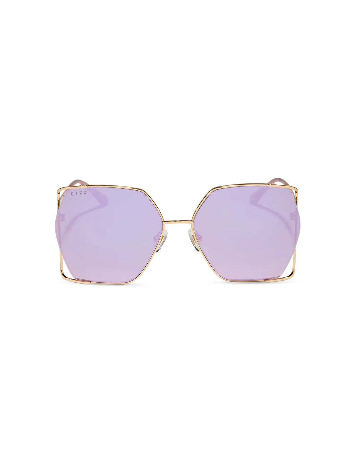 DIFF Eyewear Donna IV Sunglasses: Gold & Taupe Mirror