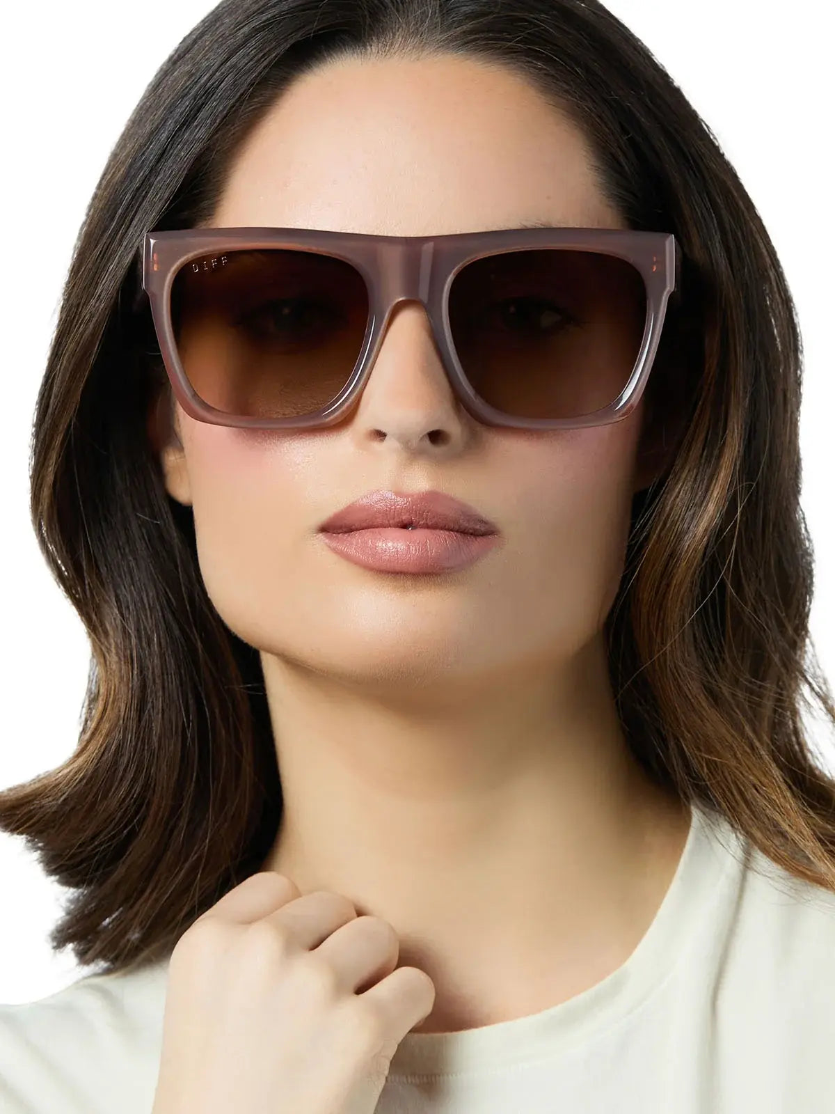 DIFF Eyewear Easton Sunglasses in Macchiato Brown Gradient