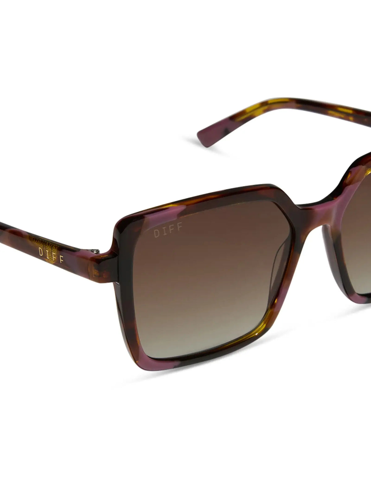 DIFF Eyewear Esme Sunglasses: Torino Tortoise & Brown Gradient Polarized