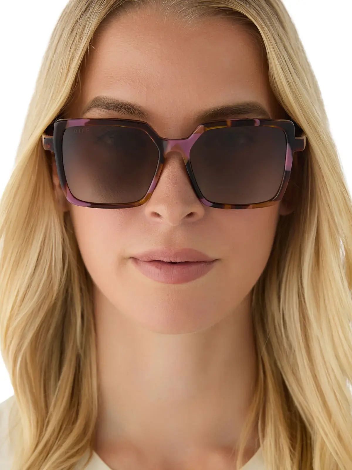 DIFF Eyewear Esme Sunglasses: Torino Tortoise & Brown Gradient Polarized