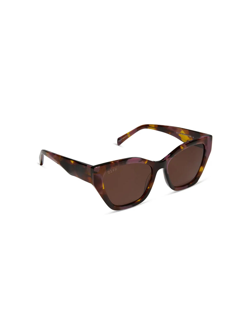 DIFF Eyewear Evie Sunglasses: Torino Tortoise & Brown