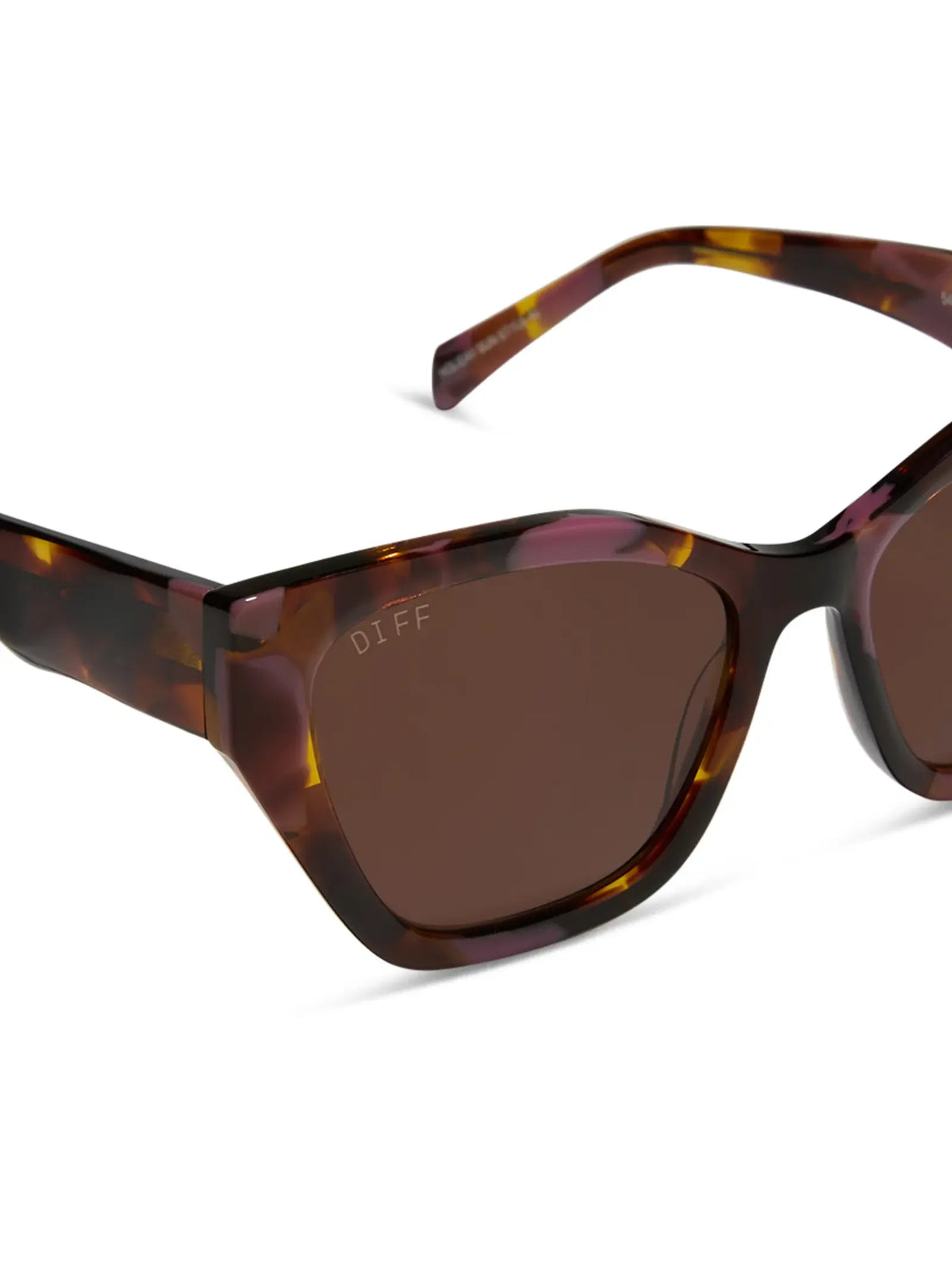 DIFF Eyewear Evie Sunglasses: Torino Tortoise & Brown