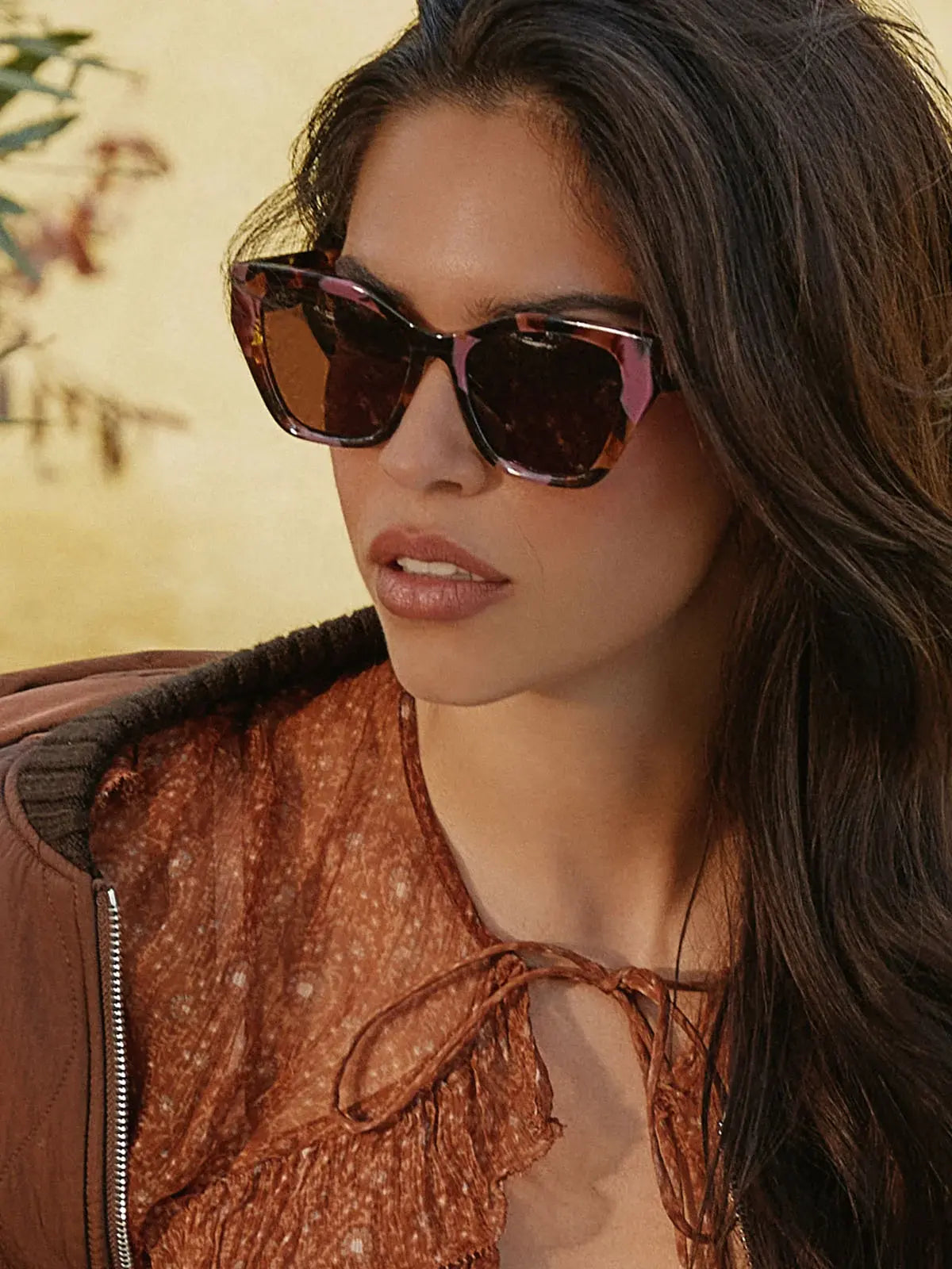 DIFF Eyewear Evie Sunglasses: Torino Tortoise & Brown