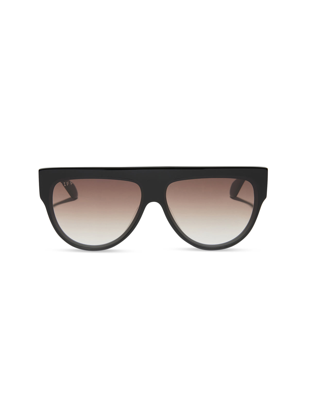 DIFF Eyewear Georgie Sunglasses in Black Brown Gradient