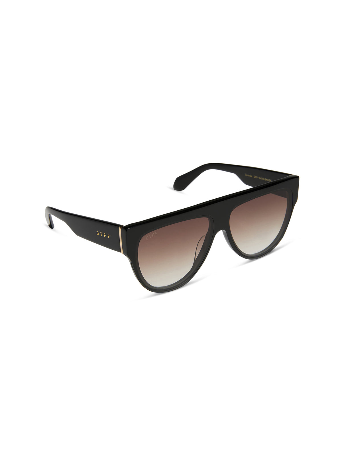 DIFF Eyewear Georgie Sunglasses in Black Brown Gradient