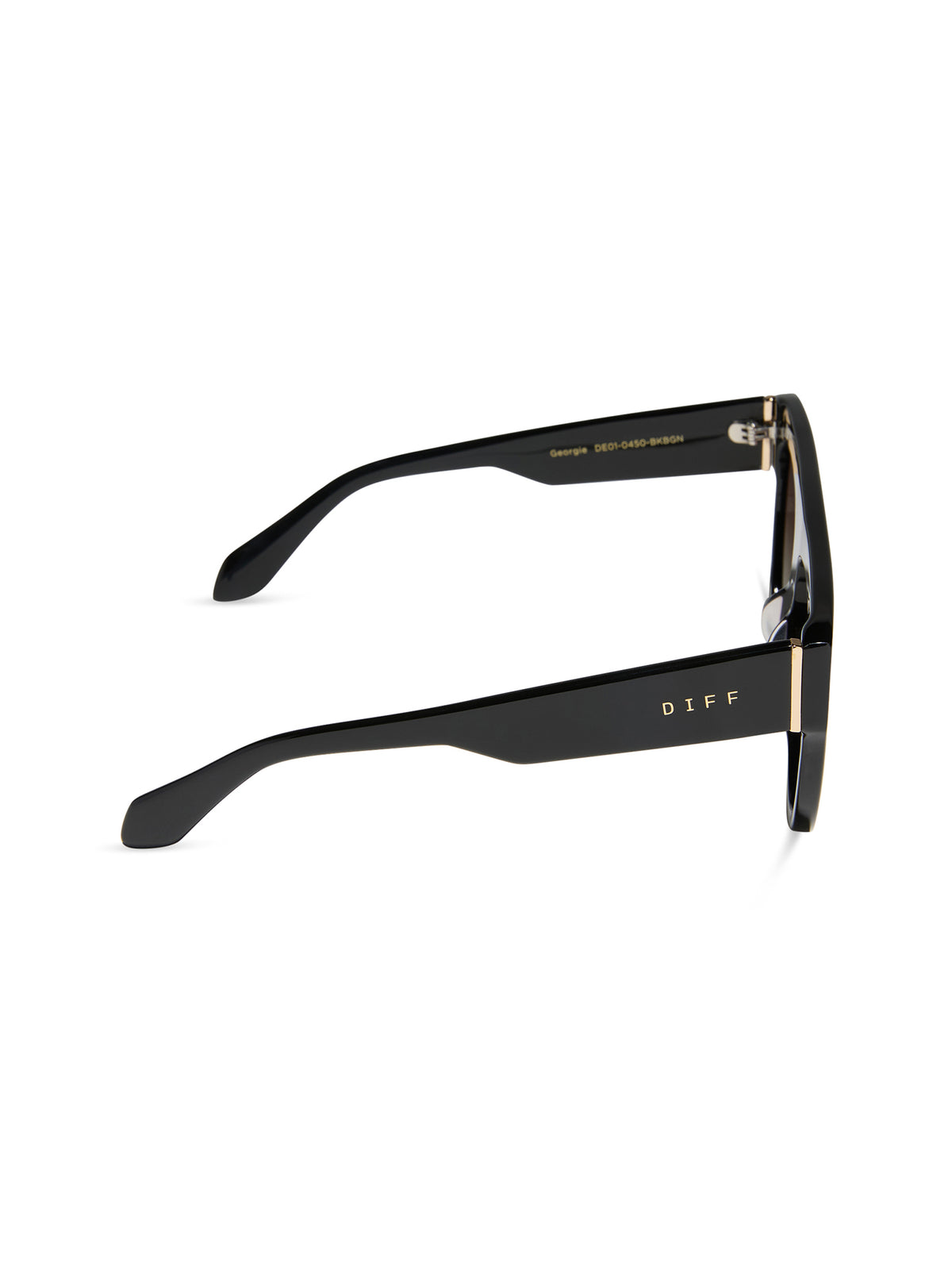 DIFF Eyewear Georgie Sunglasses in Black Brown Gradient