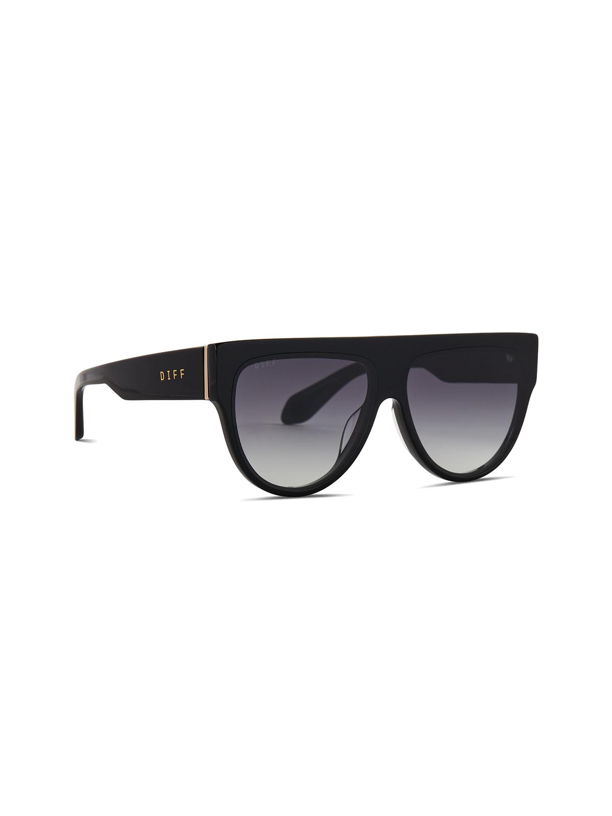 DIFF Eyewear Georgie Sunglasses Black & Grey Gradient