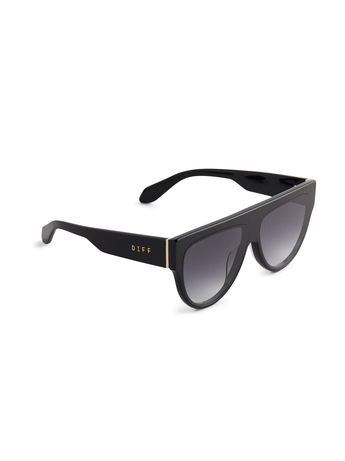 DIFF Eyewear Georgie Sunglasses Black & Grey Gradient