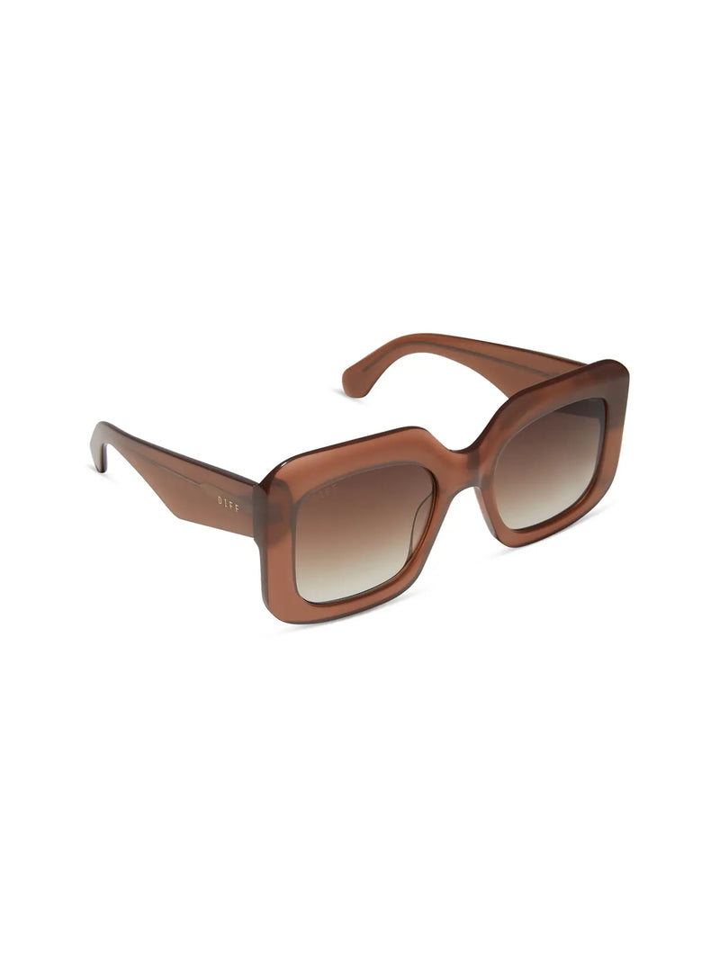 DIFF eyewear giada sunglasses in macchiato and brown gradient