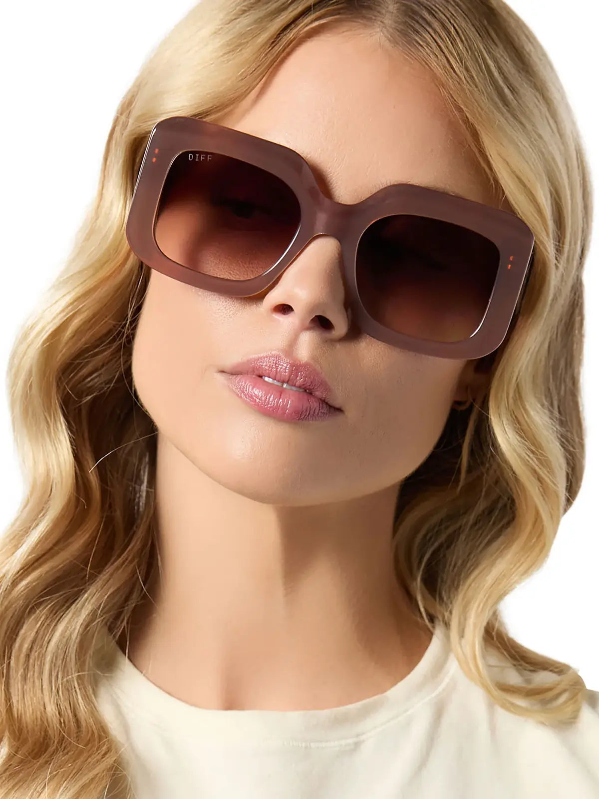 DIFF eyewear giada sunglasses in macchiato and brown gradient