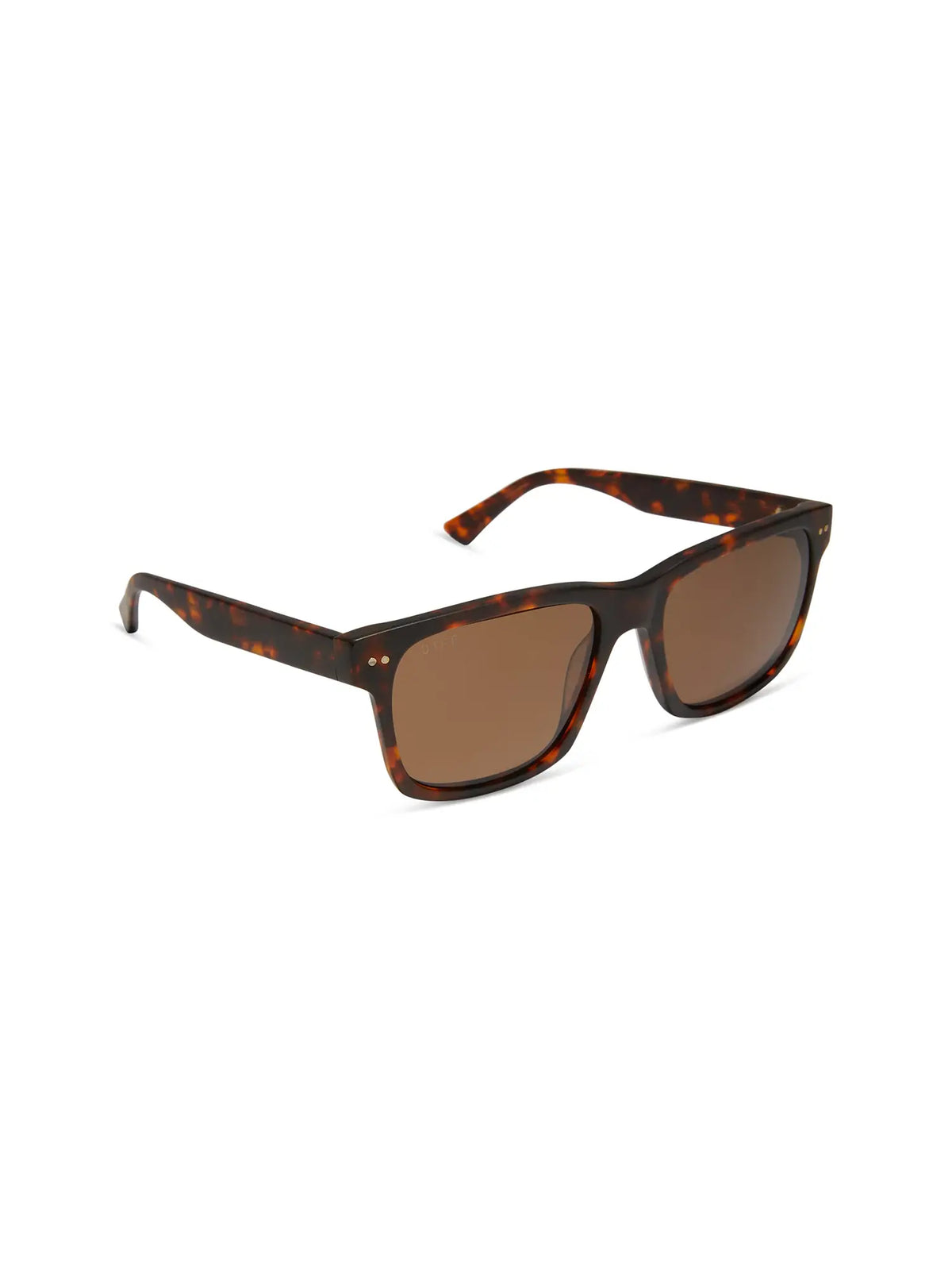 DIFF Eyewear Gino XI Sunglasses in Rich Tortoise Matte Brown