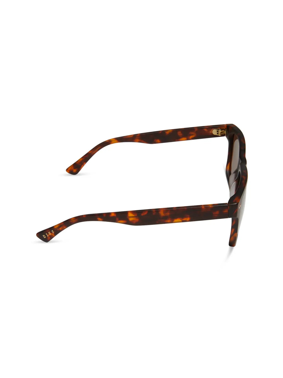 DIFF Eyewear Gino XI Sunglasses in Rich Tortoise Matte Brown