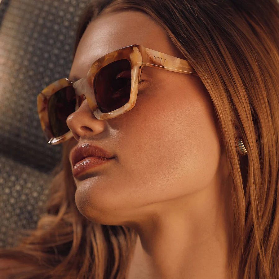 DIFF Eyewear Greer Sunglasses - Gilded Tortoise Brown Polarized
