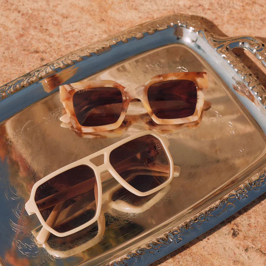 DIFF Eyewear Greer Sunglasses - Gilded Tortoise Brown Polarized