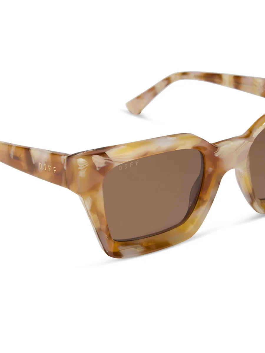 DIFF Eyewear Greer Sunglasses - Gilded Tortoise Brown Polarized