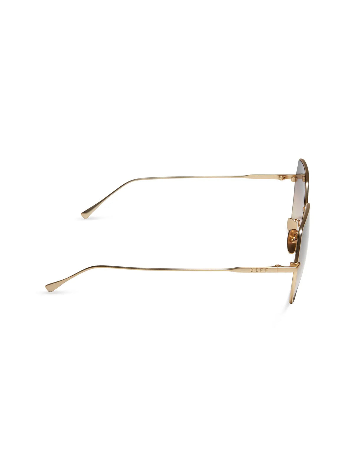 DIFF Eyewear Harlowe Sunglasses in Brushed Gold Twilight Gradient