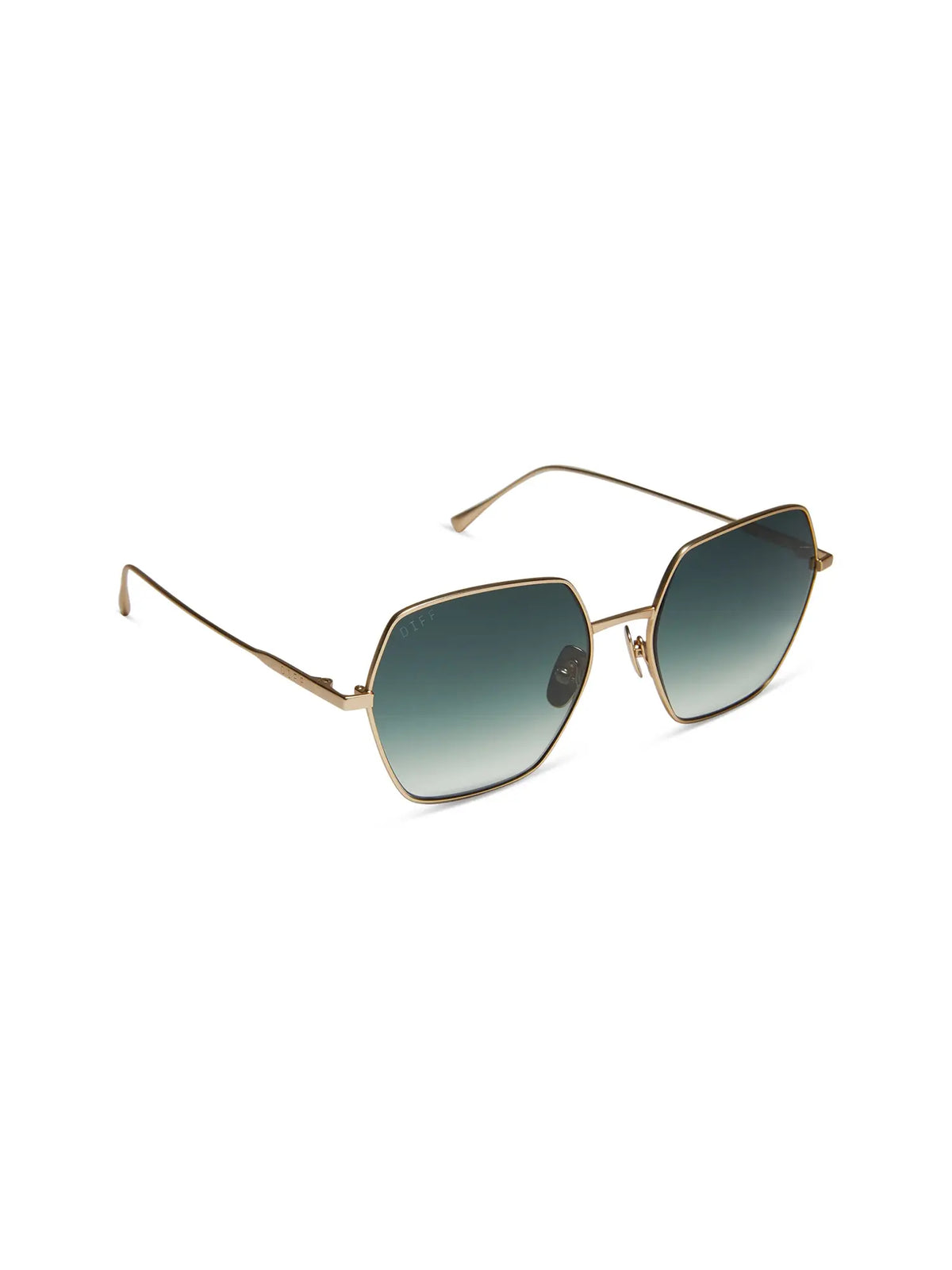 DIFF Eyewear Harlowe Sunglasses in Matte Gold G15 Gradient