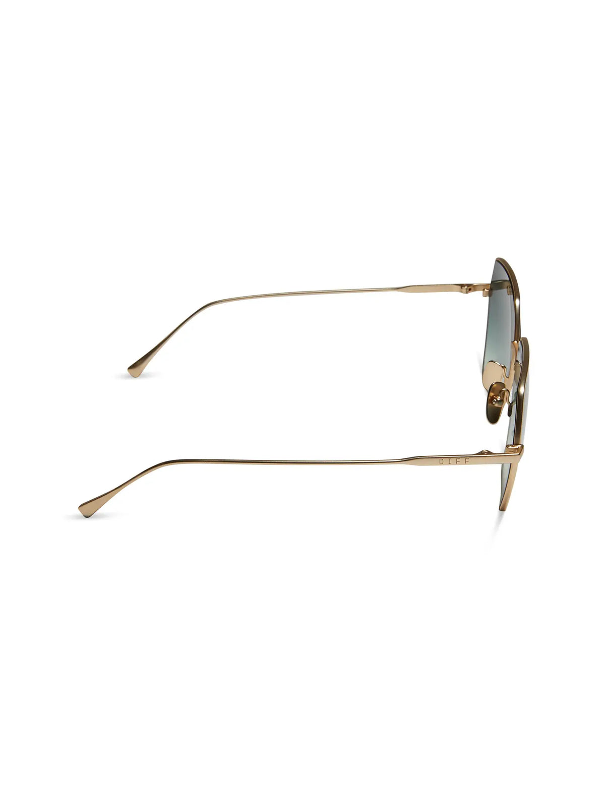 DIFF Eyewear Harlowe Sunglasses in Matte Gold G15 Gradient