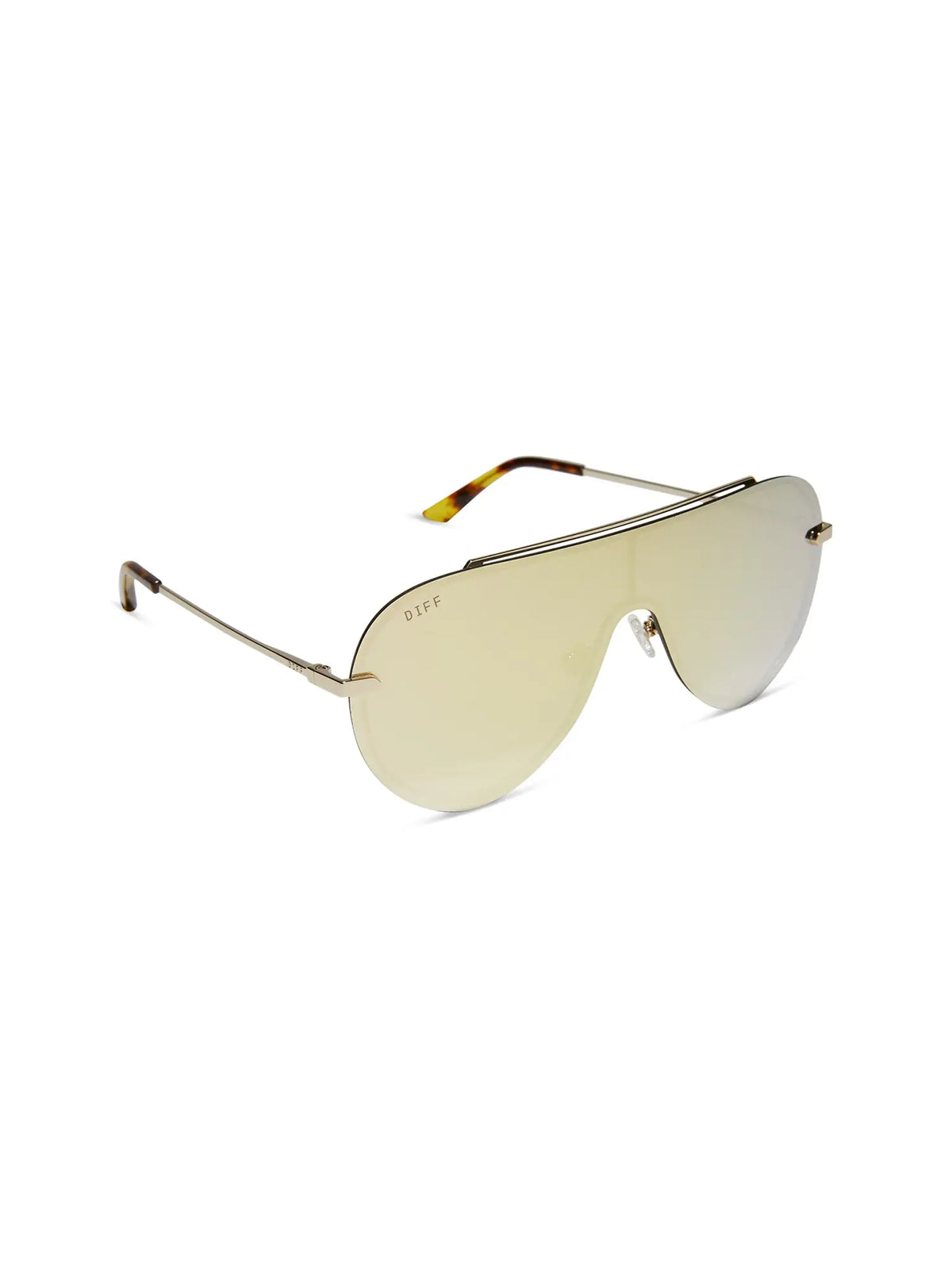 DIFF Eyewear Imani Sunglasses in Gold Brilliant Gold Mirror