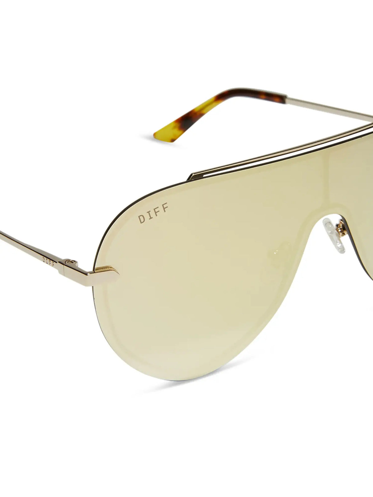 DIFF Eyewear Imani Sunglasses in Gold Brilliant Gold Mirror