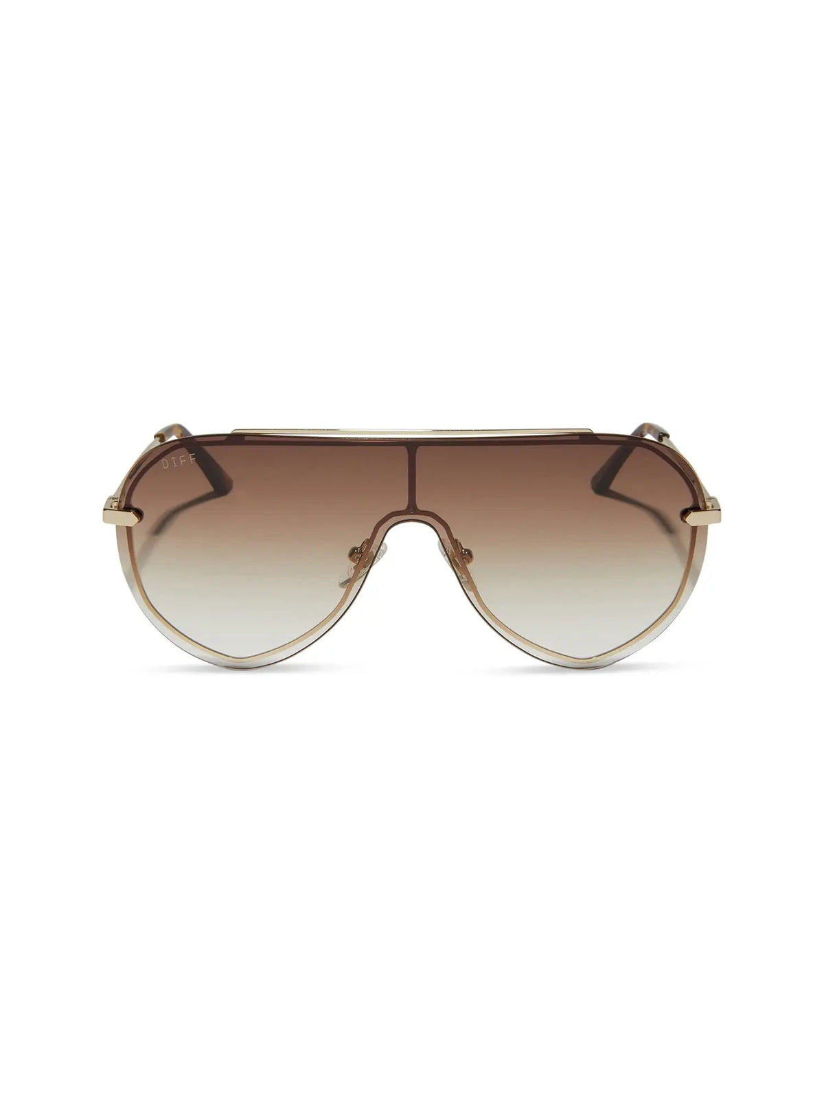 DIFF eyewear imani sunglasses in gold and brown gradient