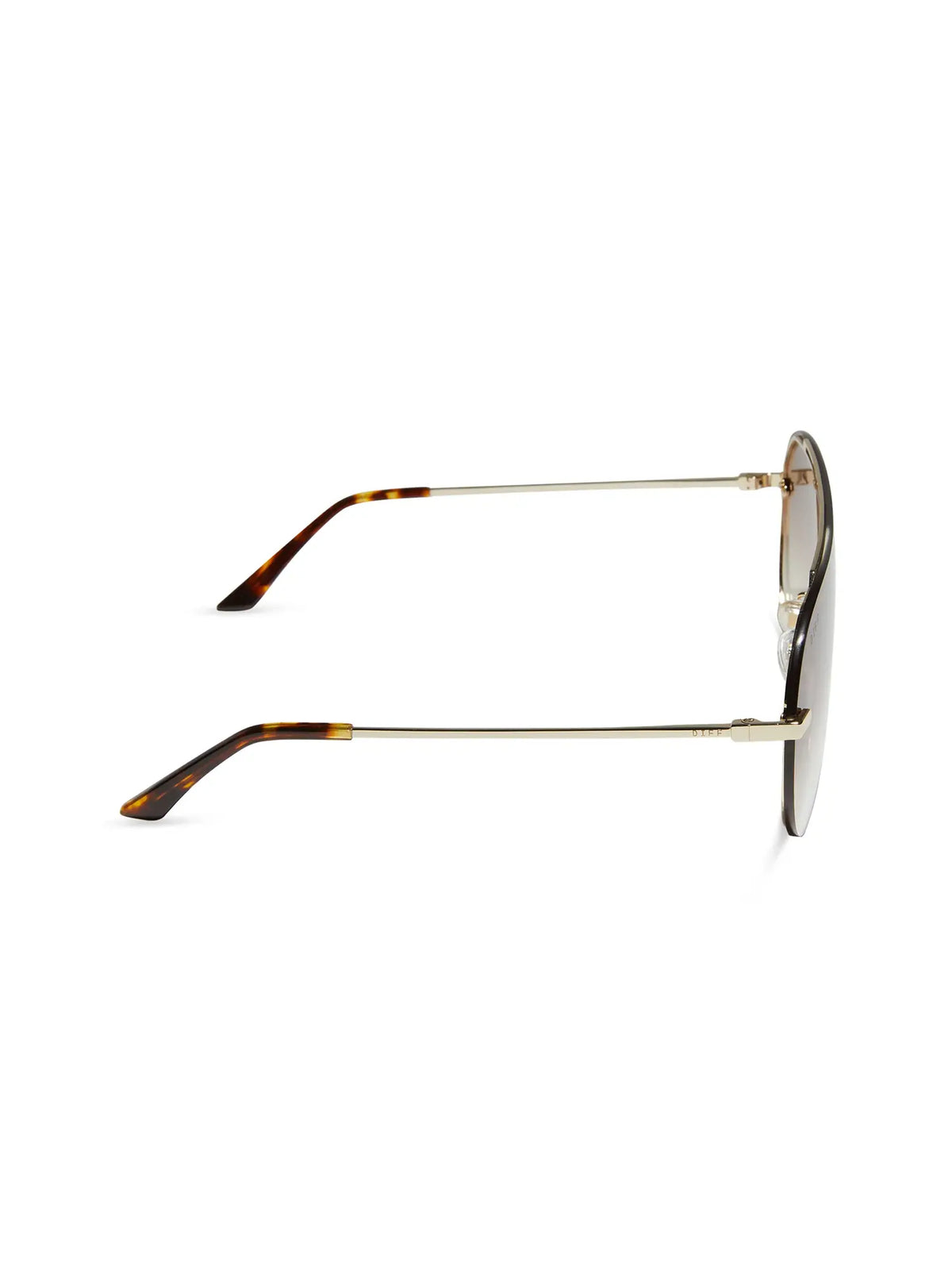 DIFF eyewear imani sunglasses in gold and brown gradient