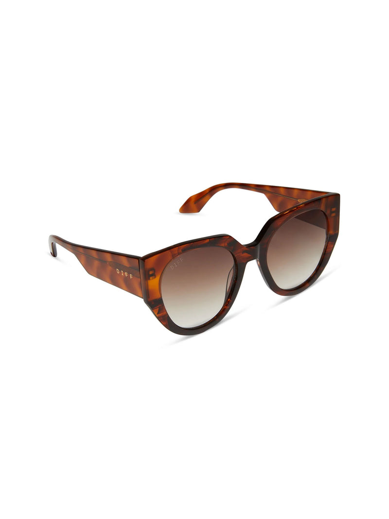 DIFF Eyewear Ivy Sunglasses in Sequoia Tortoise Brown Gradient