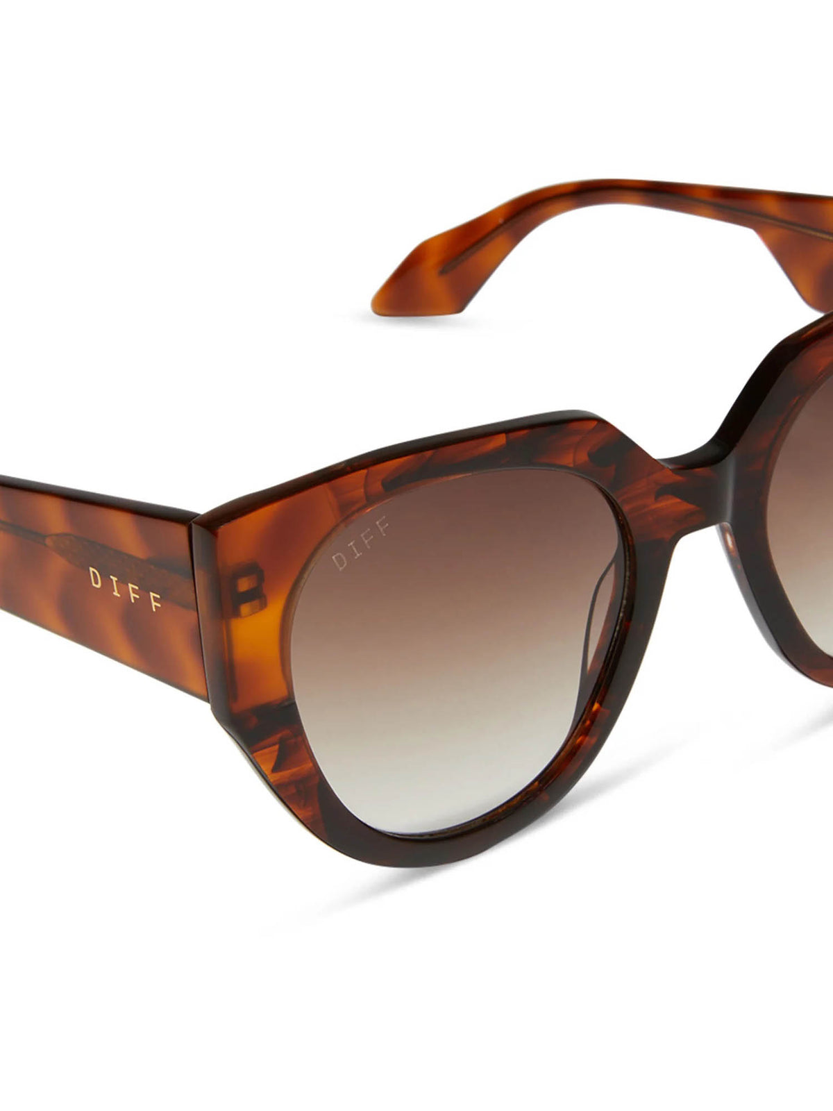 DIFF Eyewear Ivy Sunglasses in Sequoia Tortoise Brown Gradient