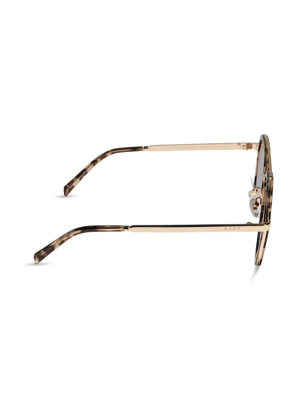 DIFF Eyewear Joey Sunglasses - Espresso Tortoise Gold Metal Brown Gradient Polarized
