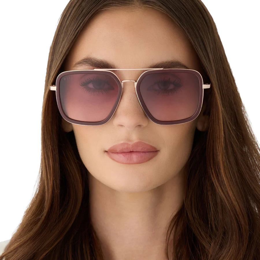 DIFF Eyewear Jordan Sunglasses - Rugby Red Burgundy Gradient
