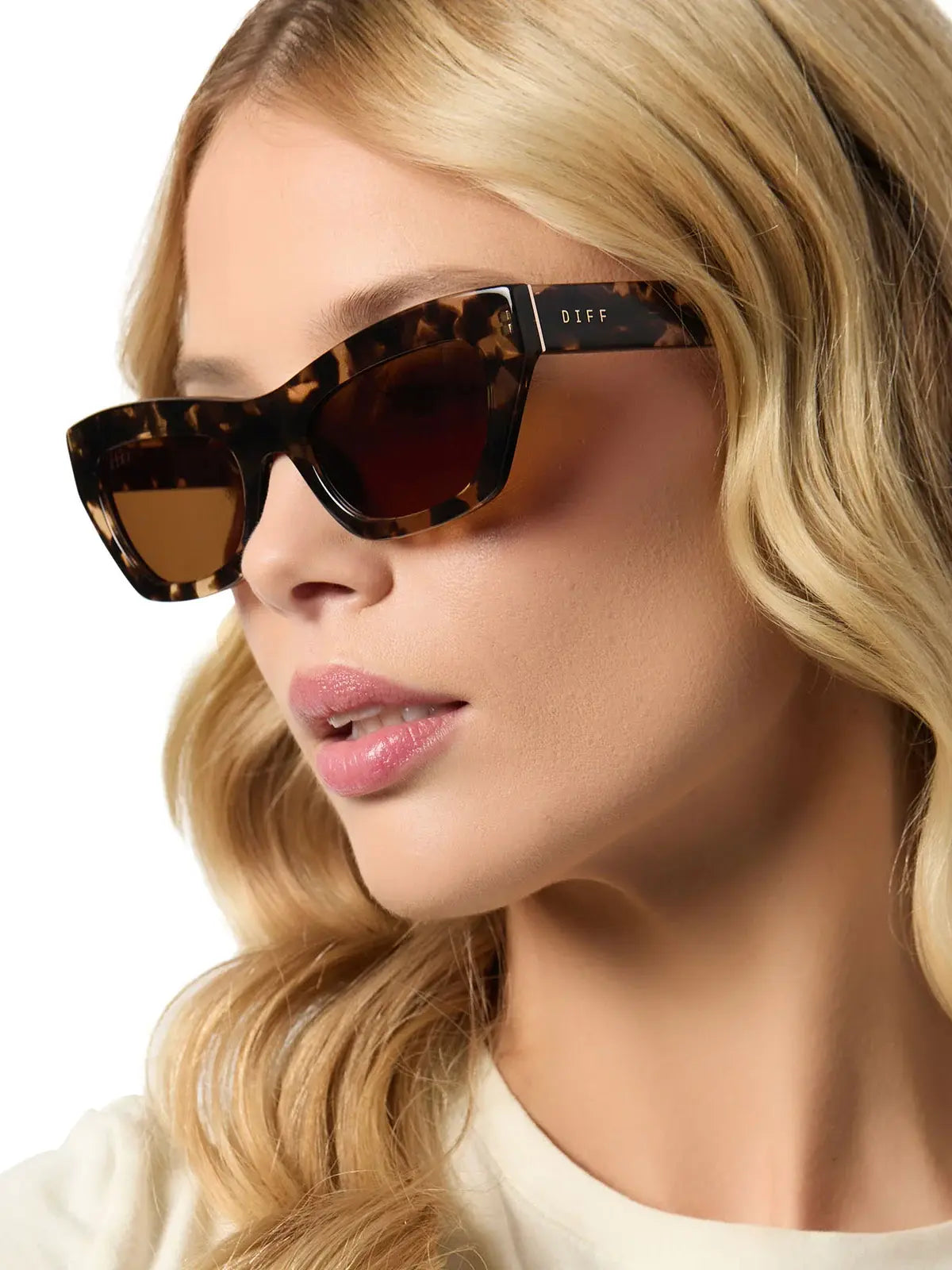 DIFF Eyewear Katarina Sunglasses in Espresso Tortoise Brown