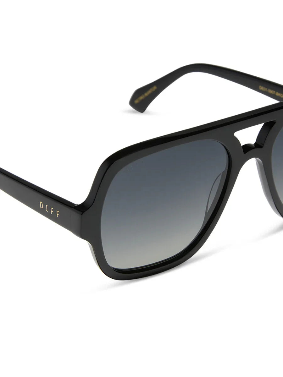 DIFF Eyewear Layton Sunglasses - Black Grey Gradient Polarized