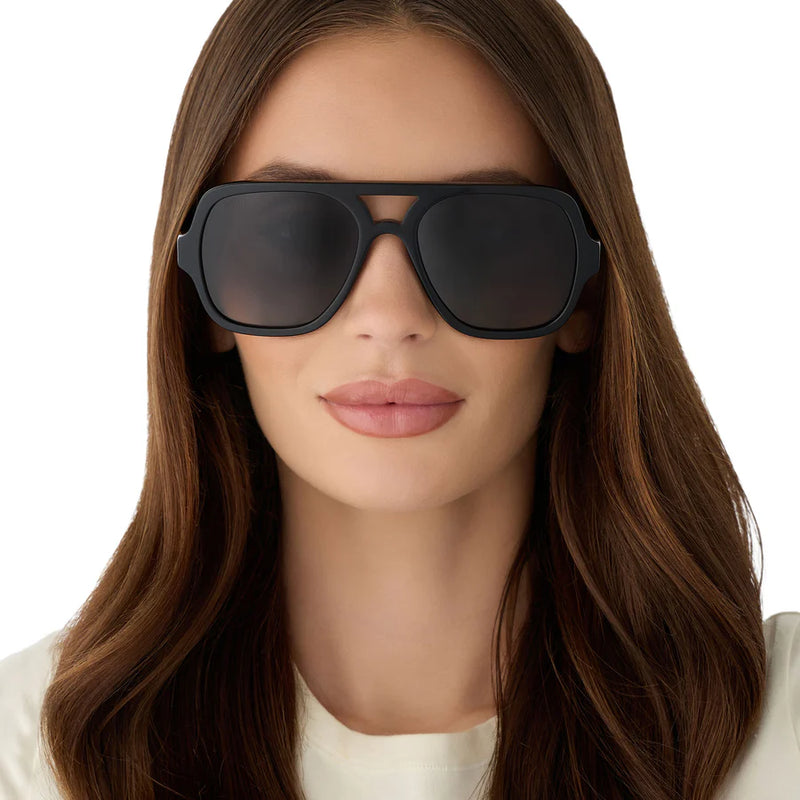 DIFF Eyewear Layton Sunglasses - Black Grey Gradient Polarized
