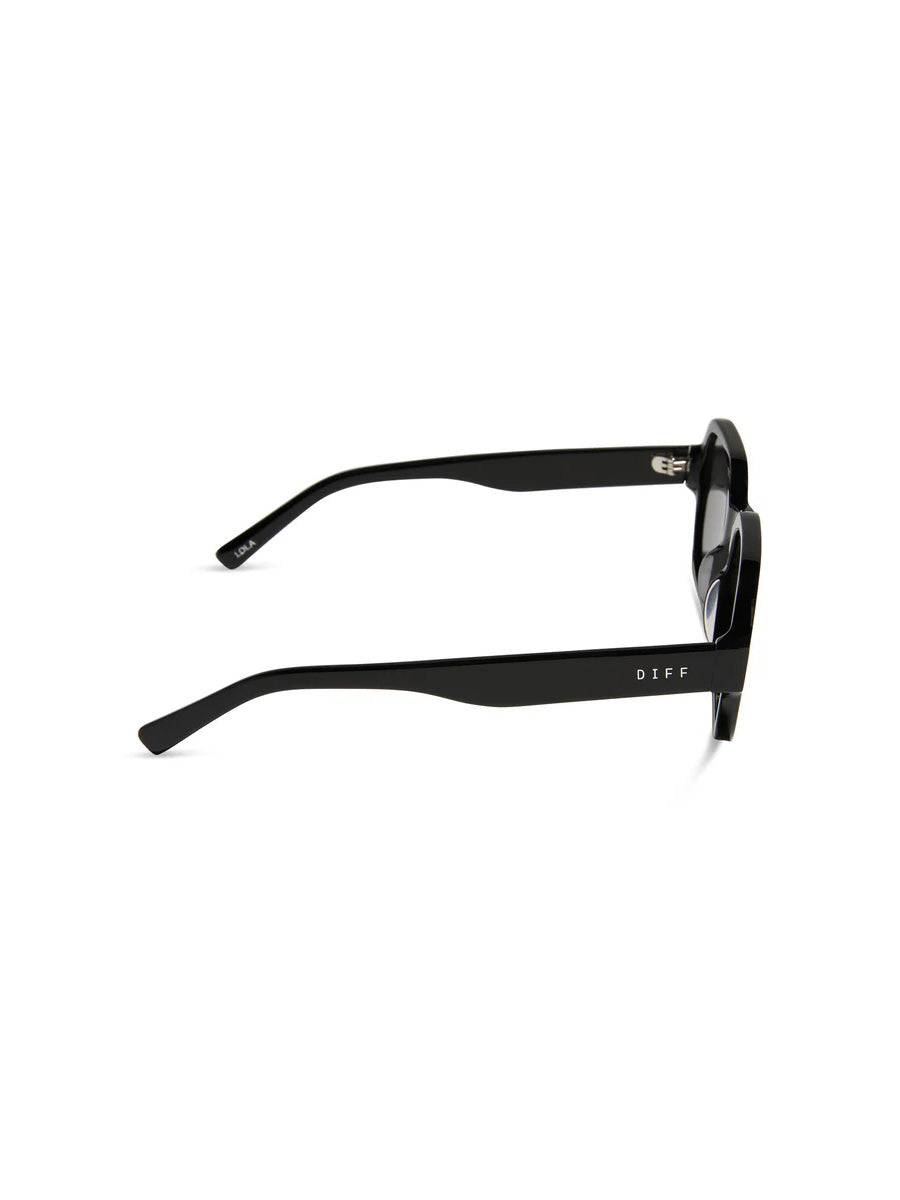DIFF Eyewear Lola Sunglasses in Black Grey