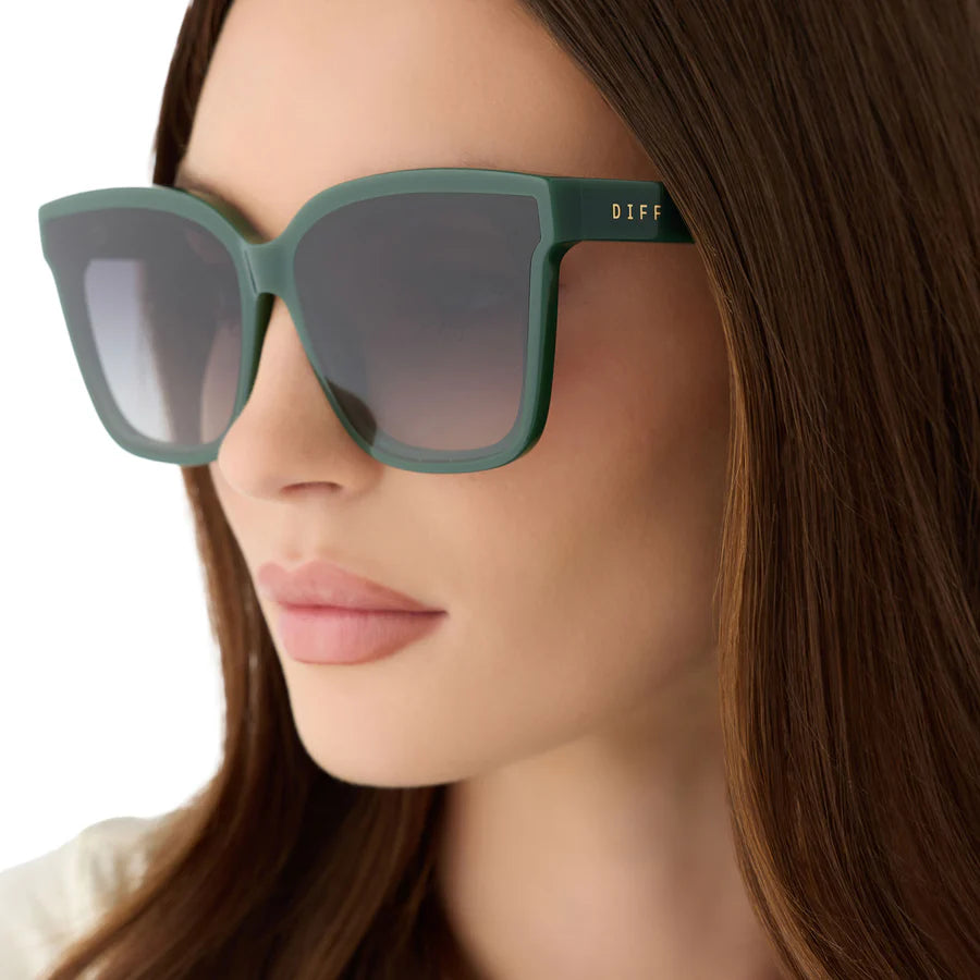 DIFF Eyewear Meredith II Sunglasses - Fairway Green Grey Gradient