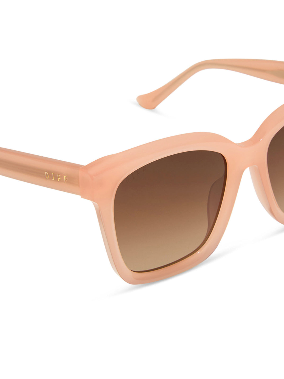 DIFF Eyewear Meredith Sunglasses in Peach Brown Gradient Polarized