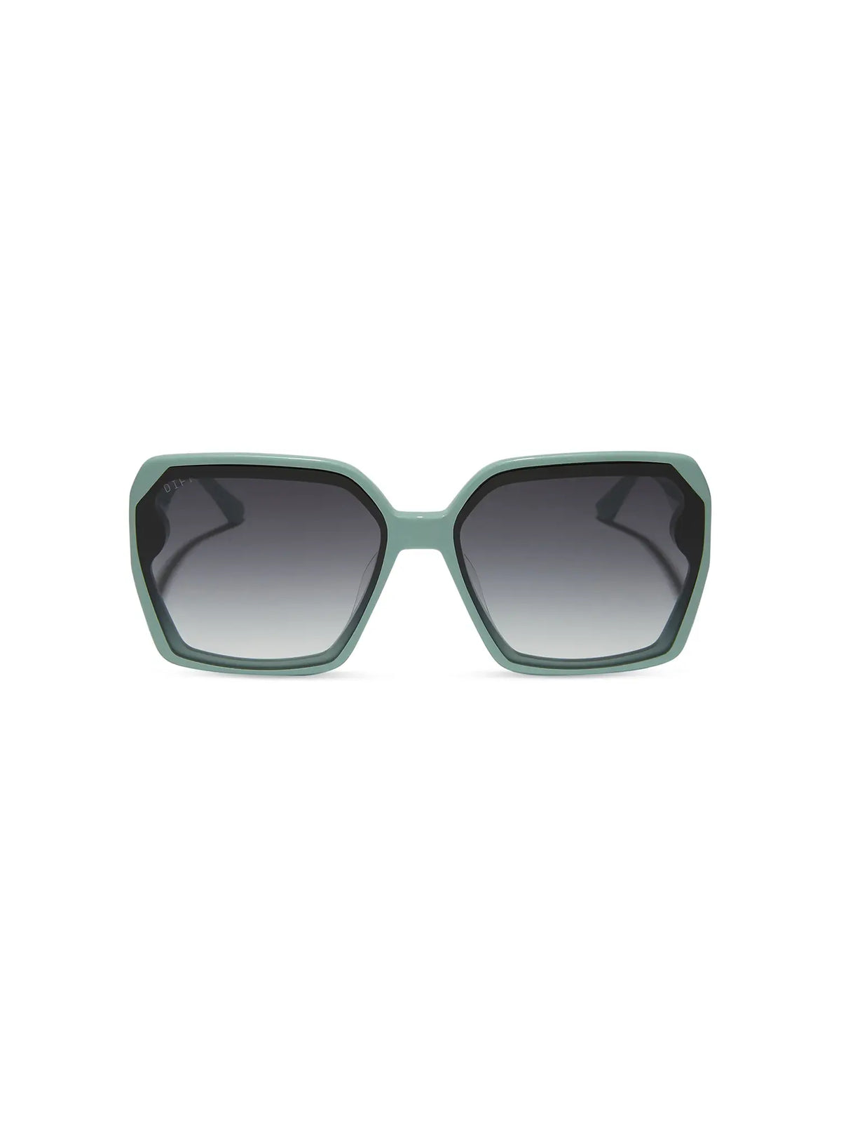 DIFF Eyewear Presley Sunglasses: Steel Teal & Grey Gradient