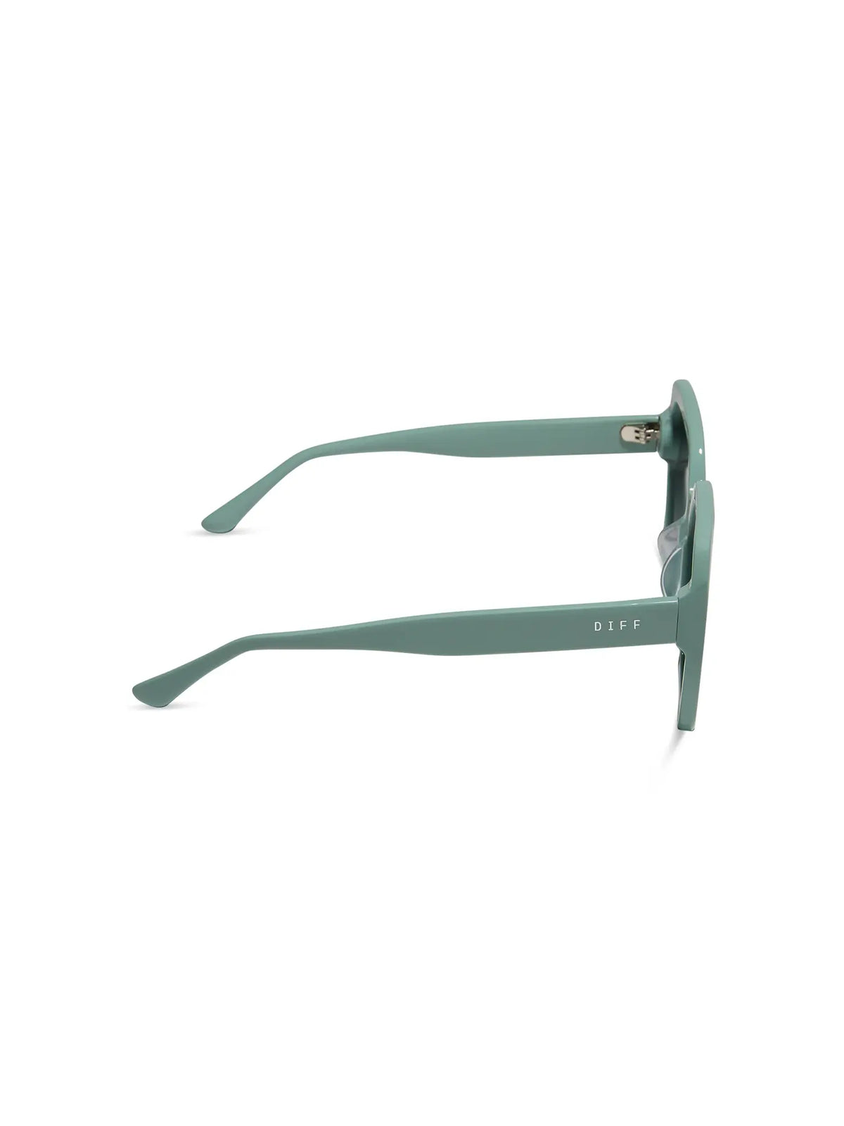 DIFF Eyewear Presley Sunglasses: Steel Teal & Grey Gradient