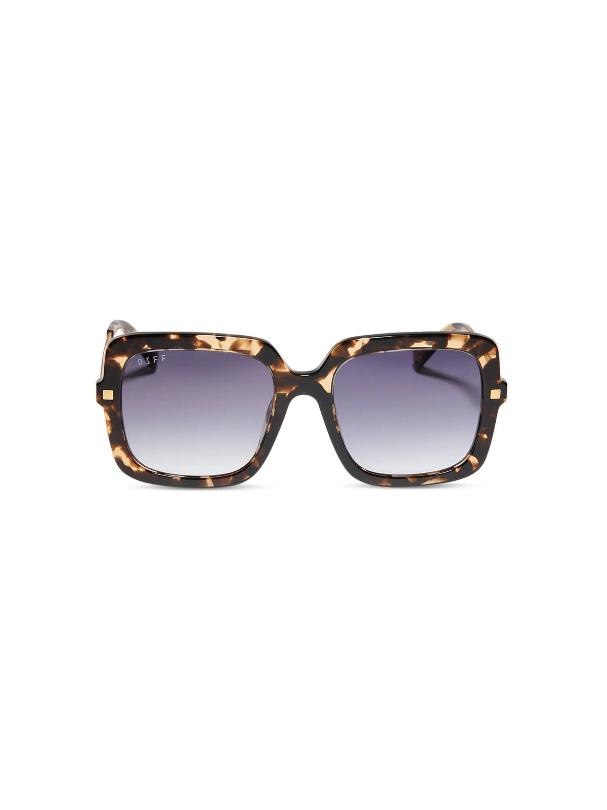 DIFF Eyewear Sandra Sunglasses: Espresso Tortoise & Grey Gradient