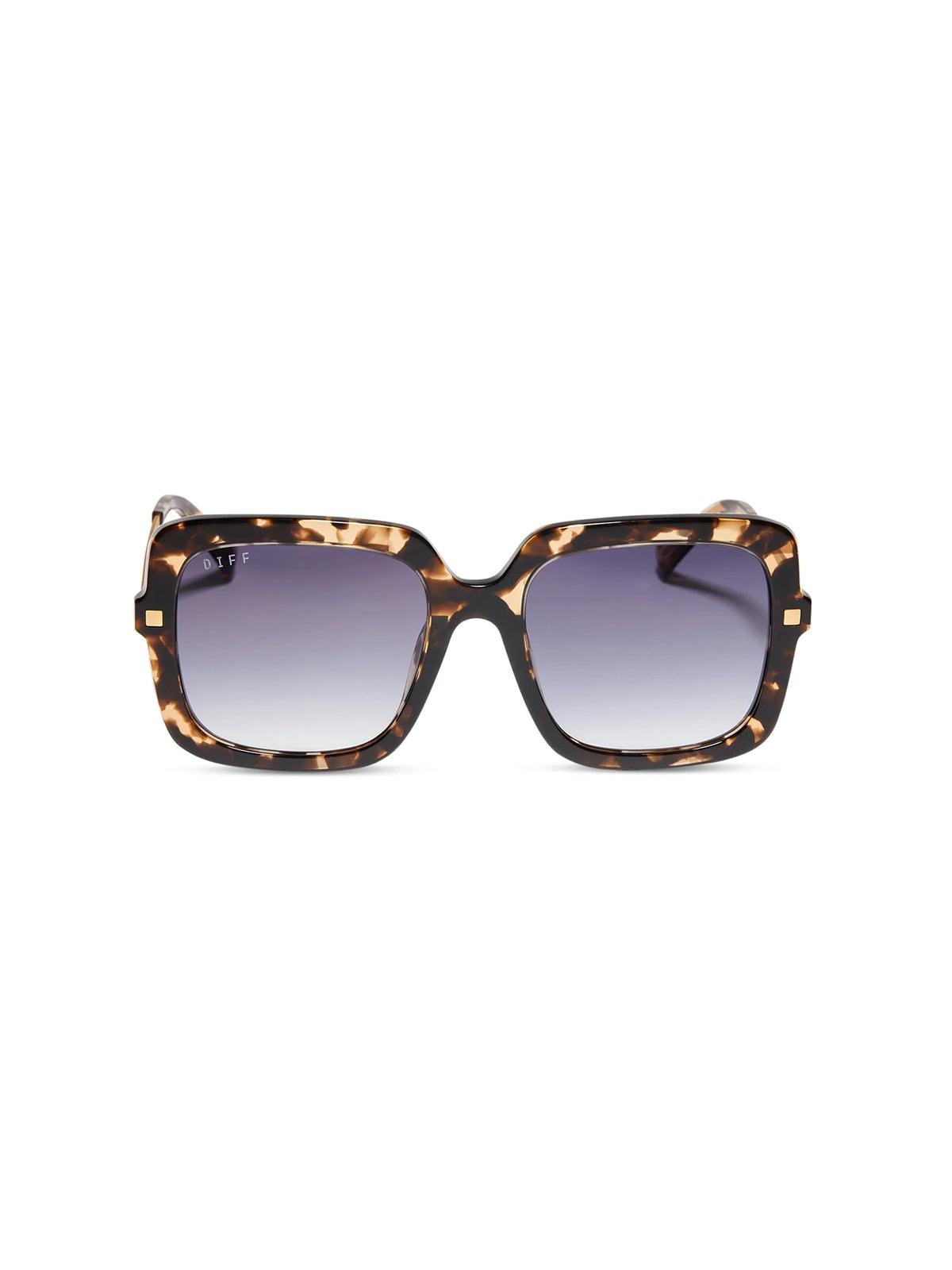 diff eyewear sandra sunglasses in espresso tortoise grey gradient
